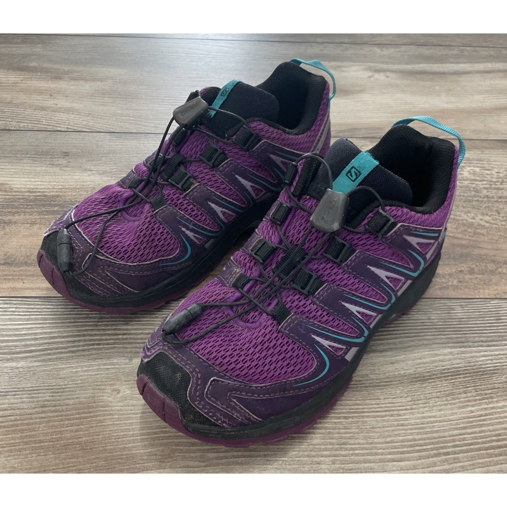 Salomon X-Ultra Gore-Tex Hiking Shoes Youth Size 2 Purple Teal XA Pro